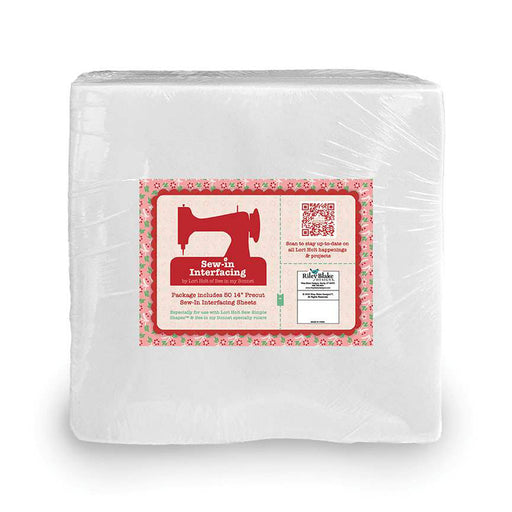 Lori Holt Sew-in Interfacing - 50 per package - Lori Holt for Riley Blake Designs - 14"x14" precut sheets - ST-34006-RebsFabStash