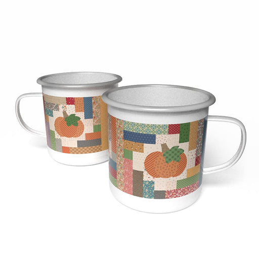 PREORDER AUTUMN Enamel Tin Mug - by Lori Holt of Bee in my Bonnet for Riley Blake Fabrics - shipping APRIL 2024-Buttons, Notions & Misc-RebsFabStash