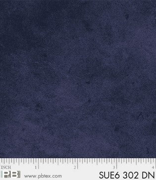 Suedes - Per Yard - P&B Textiles - tonal, blender - Dark Blue - SUE6 302 B