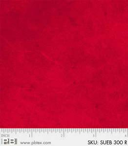 Suedes - Per Yard - P&B Textiles - tonal, blender - Bright Red - SUEB-00300-R-Yardage - on the bolt-RebsFabStash