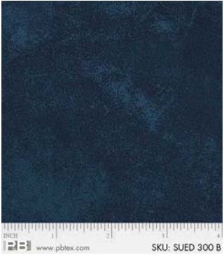 Suedes - Per Yard - P&B Textiles - tonal, blender - Dark Blue - SUED-00300-B