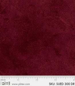 Suedes - Per Yard - P&B Textiles - tonal, blender - Dark Red - SUED-00300-D