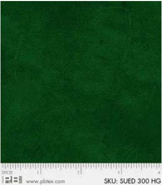 Suedes - Per Yard - P&B Textiles - tonal, blender - Dark Green - SUED-00300-HG-Yardage - on the bolt-RebsFabStash