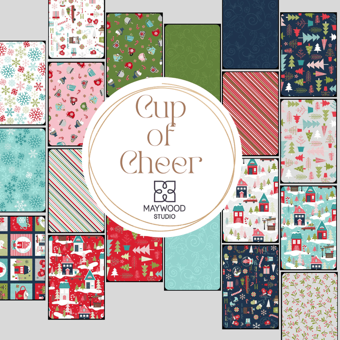 Cup of Cheer Advent Quilt - FABRIC ONLY KIT - uses Cup of Cheer collection by Kim Christopherson of Kimberbell for Maywood Studio