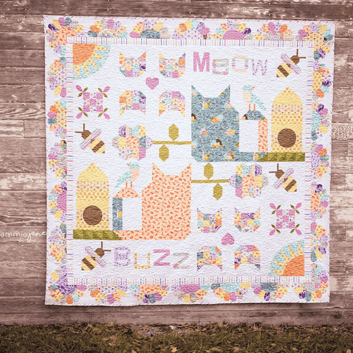 Bloom Where Mew Are Planted - BOM Pattern - By PammieJane - Curious Garden Fabric - Dear Stella - PJ-301