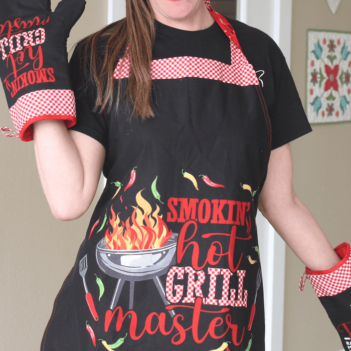 Susie C Shore Game Day Grill & Oven Mitts Ptrn