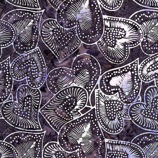 Tonga Batik - Textured Hearts - Shadow - Per Yard - Timeless Treasures - Purple - TONGA-B1607 SHADOW