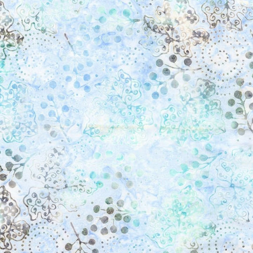 Tonga Batik - Maple Leaves Outline - Sky - Per Yard - Timeless Treasures - Blue - TONGA-B1769 SKY