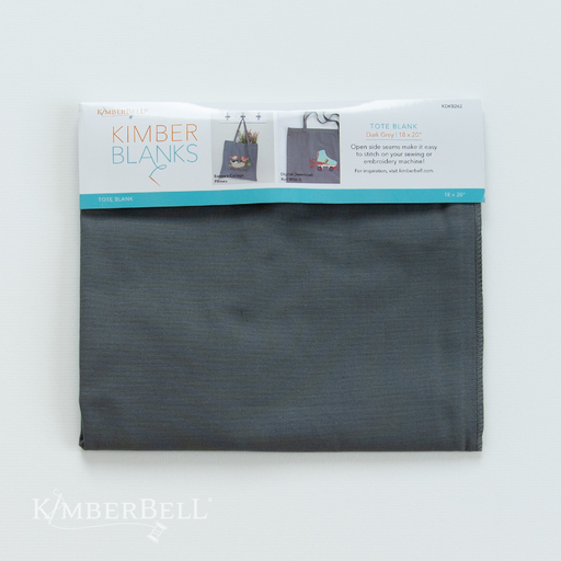 Canvas Tote Blank, 18 x 20″ Dark Grey - by Kimberbell Designs - KDKB262 - Kimberblanks in Totes!-Buttons, Notions & Misc-RebsFabStash