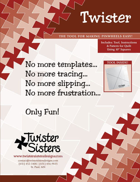 Twister Tool - by Twister Sisters Designs - Layer Cake friendly - TWISTER-RebsFabStash