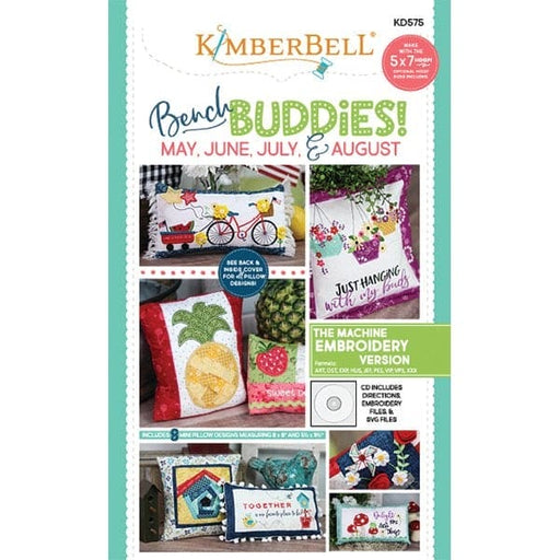 Bench Buddies! - May, June, July & August - Petite Bench Pillow Embroidery CD - by Kimberbell - Petite Bench Pillow - by Kim Christopherson -KD575-Patterns-RebsFabStash