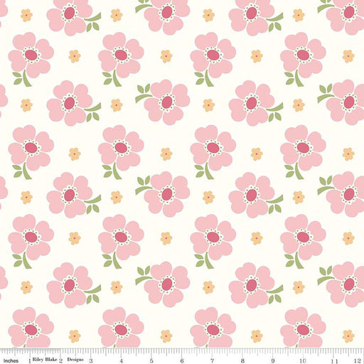 Bee Vintage Fabric Collection by Lori Holt - 108" Wide Back - PerYard - Riley Blake Designs - WB13092-PINK-Wide 108" - Quilt Backs-RebsFabStash