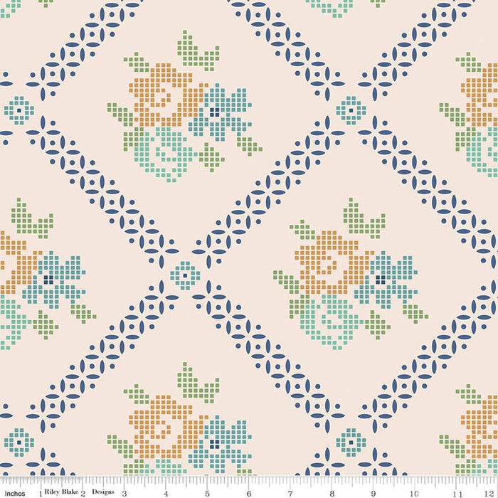 Mercantile - Lori Holt for Riley Blake Designs - Mercantile Delightful - C14388-Denim