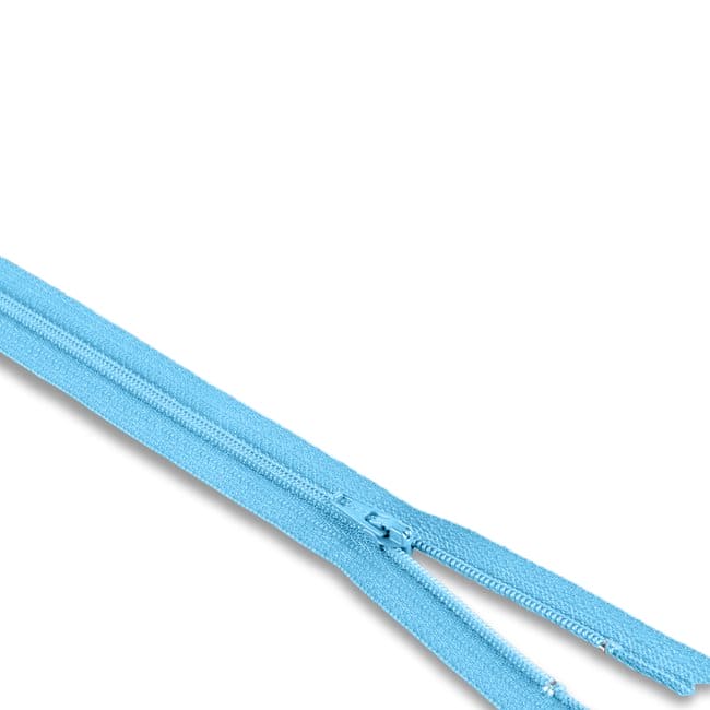 14" Nylon Coil Non-Separating Zipper - Baby Blue - YKK-Zipper-20