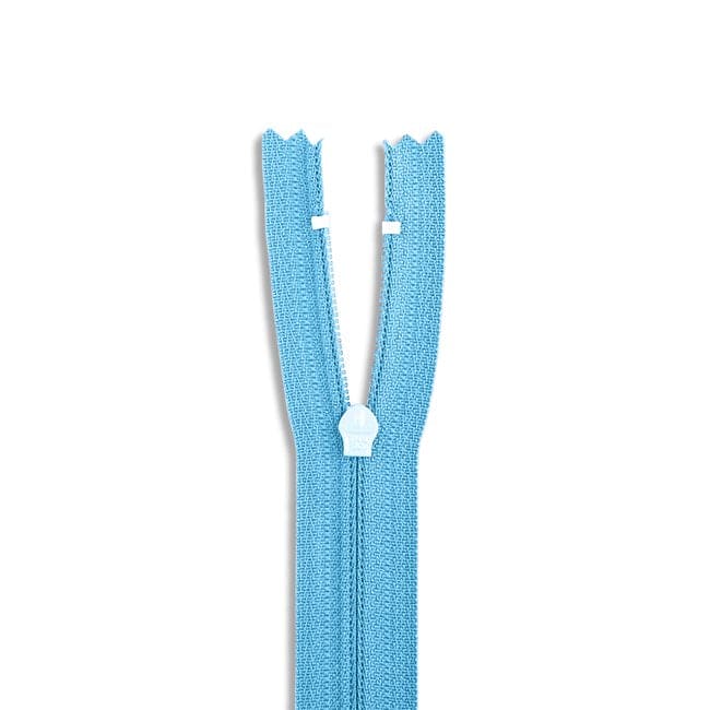 14" Nylon Coil Non-Separating Zipper - Baby Blue - YKK-Zipper-20