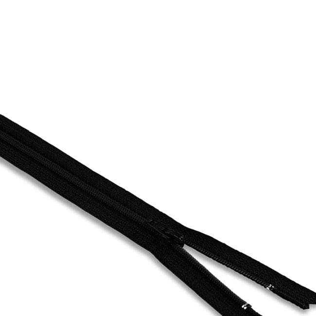 14" Nylon Coil Non-Separating Zipper - Black - YKK-Zipper-44