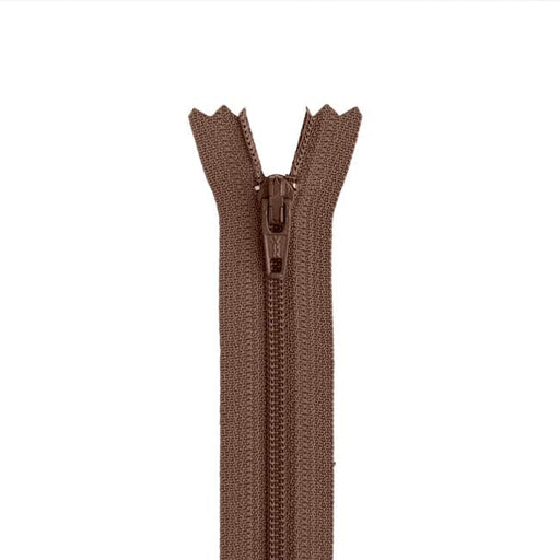 14" Nylon Coil Non-Separating Zipper - Brown - YKK-Zipper-35-Buttons, Notions & Misc-RebsFabStash