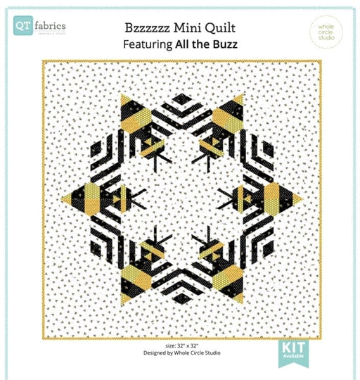 Bzzzzzz Mini Quilt Kit - Uses All the Buzz by Monika Zhu for Ink & Arrow - Pattern by Whole Circle Studio - Quilting Treasures - RebsFabStash