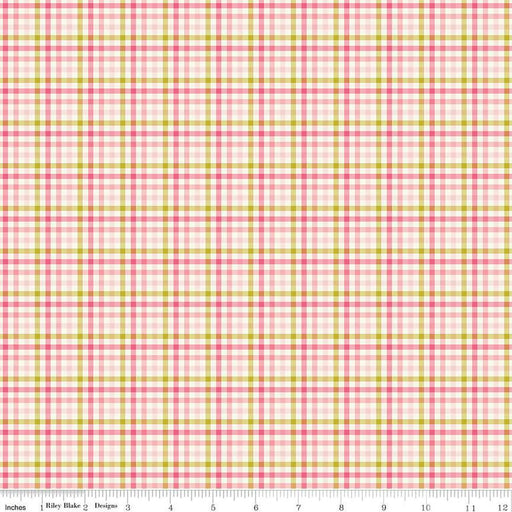 Adel in Summer - Plaid - per yard - by Sandy Gervais for Riley Blake Designs - C13394 - PINK-Yardage - on the bolt-RebsFabStash