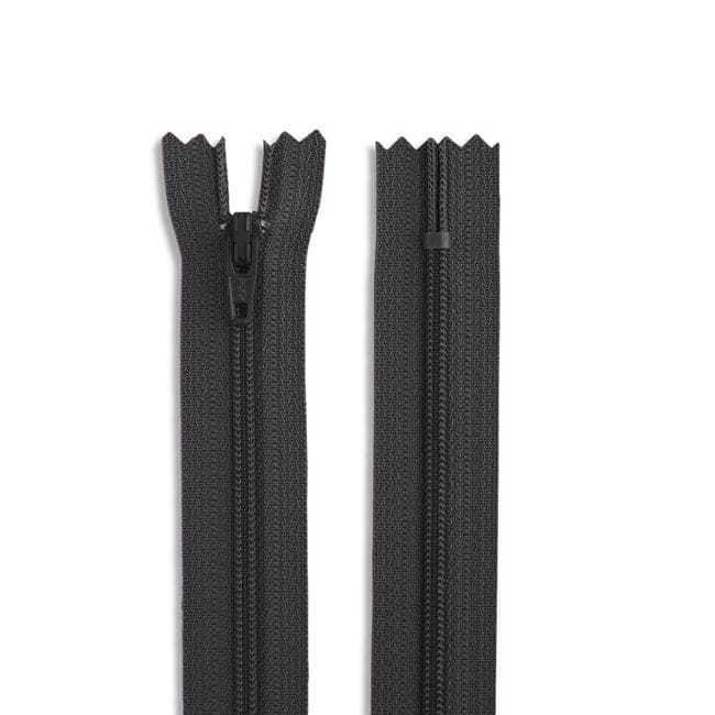14" Nylon Coil Non-Separating Zipper - Charcoal Gray - YKK-Zipper-43