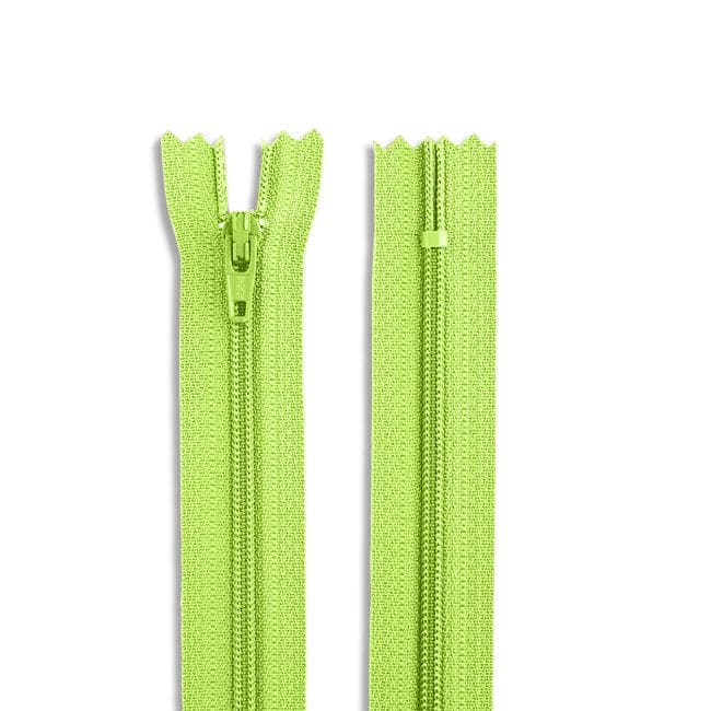 14" Nylon Coil Non-Separating Zipper - Chartreuse - YKK-Zipper-13