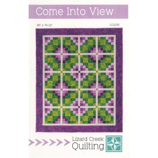 Come Into View Quilt KIT - pattern by Terri Vanden Bosch from Lizard Creek Quilting - uses Island Batiks fabrics - gorgeous purple and green quilt - RebsFabStash