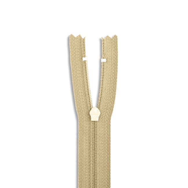 14" Nylon Coil Non-Separating Zipper - Wheat - YKK-Zipper-31
