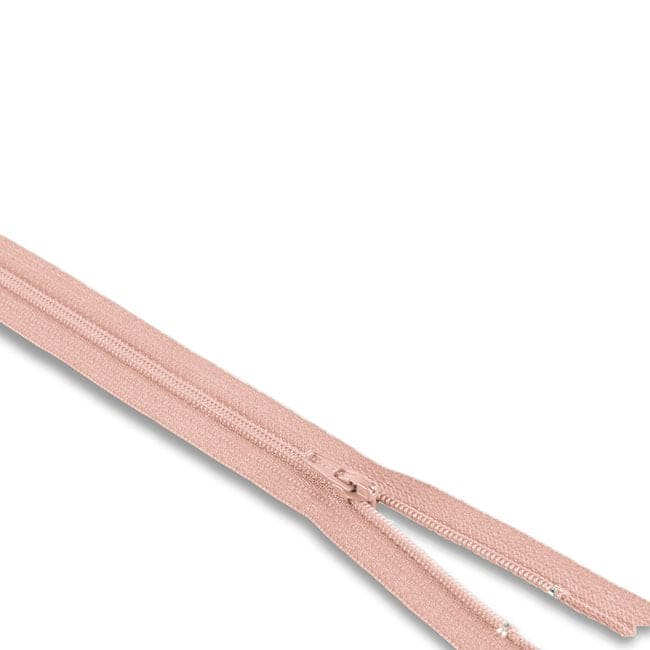 14" Nylon Coil Non-Separating Zipper - Dusty Rose - YKK-Zipper-1