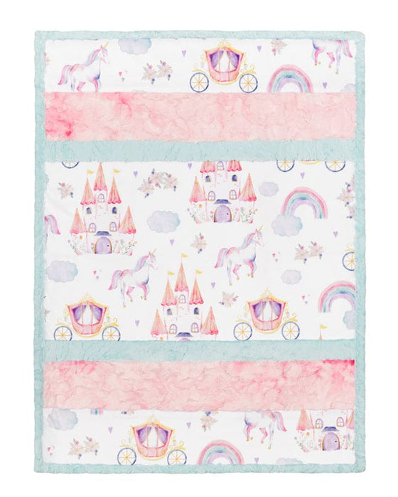 Bambino Cuddle Kit - Enchanted Dreams -Quilt KIT- Shannon Cuddle fabric - Baby Blanket - Rainbows, Castles, Unicorns - CKBAMBINO ENCHANTED DREAMS