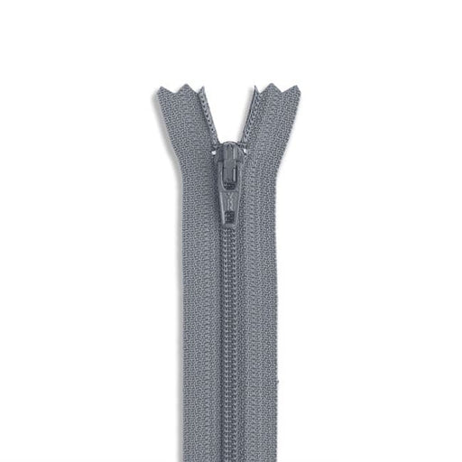 14" Nylon Coil Non-Separating Zipper - Gray - YKK-Zipper-42-Buttons, Notions & Misc-RebsFabStash