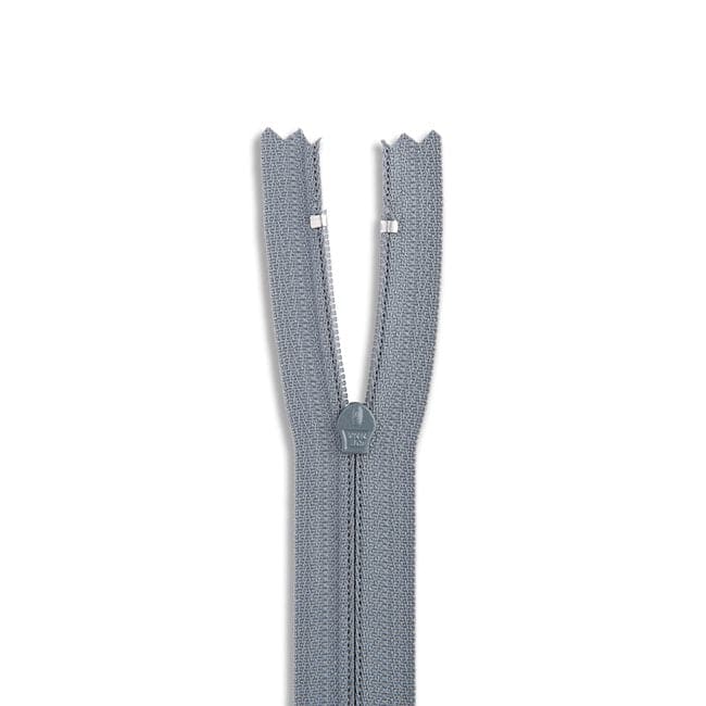 14" Nylon Coil Non-Separating Zipper - Gray - YKK-Zipper-42