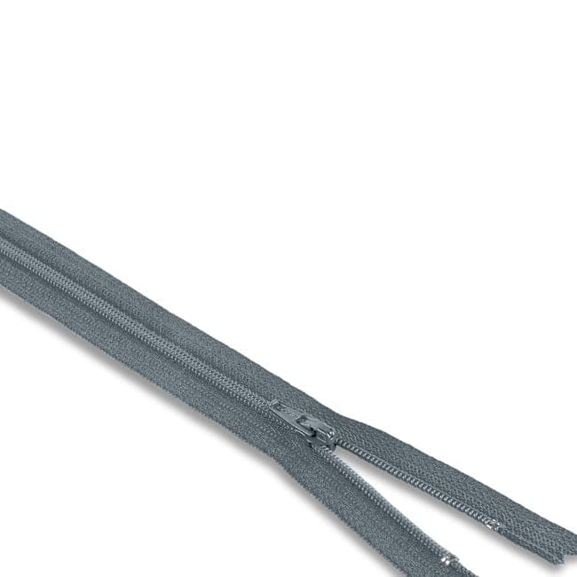 14" Nylon Coil Non-Separating Zipper - Med. Gray - YKK-Zipper-40