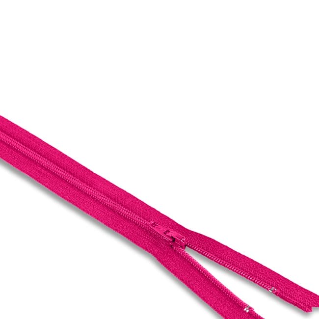 14" Nylon Coil Non-Separating Zipper - Hot Pink - YKK-Zipper-4
