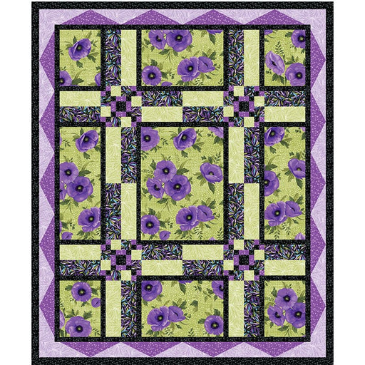 Imagine This - Quilt Pattern - by Ann Lauer - Includes instructions for Lap, Twin, Full, Queen and King Quilt! Uses Midnight Poppies!-Patterns-RebsFabStash