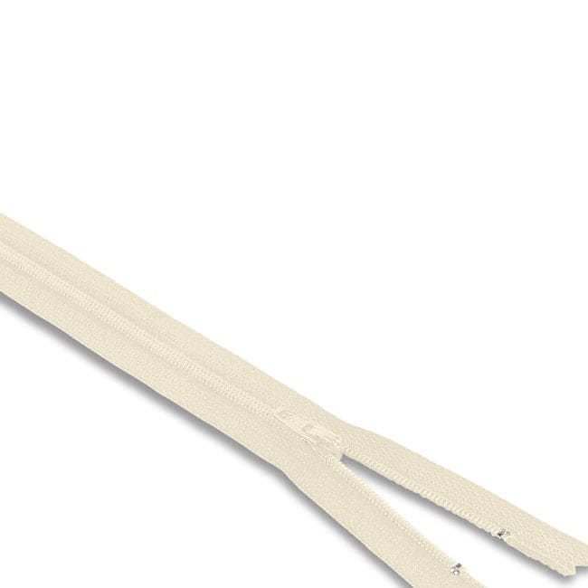 14" Nylon Coil Non-Separating Zipper - Ivory - YKK-Zipper-29