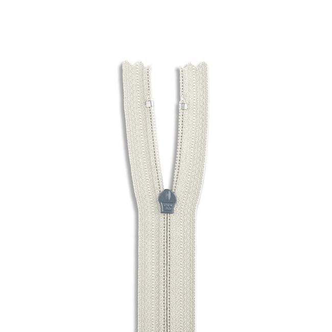 14" Nylon Coil Non-Separating Zipper - Ivory - YKK-Zipper-29
