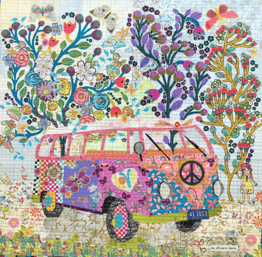 The Love Bus Collage from Fiberworks Inc. - Quilt Pattern by Laura Heine-Patterns-RebsFabStash