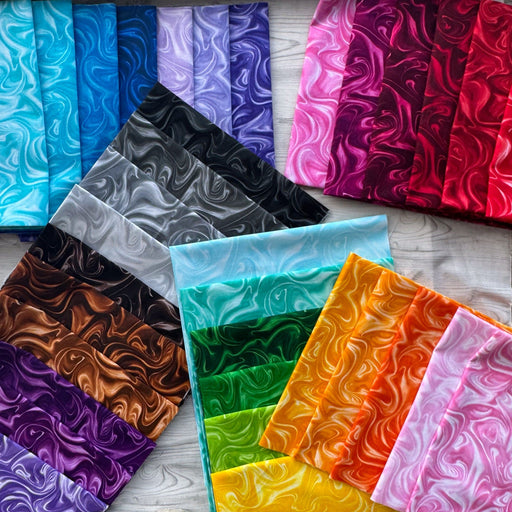 NEW! - Marbleized - PROMO Half Yard Bundle - (34) 18" X 43" pieces - by Kanvas Studio for Benartex-Half Yard/Bundles-RebsFabStash