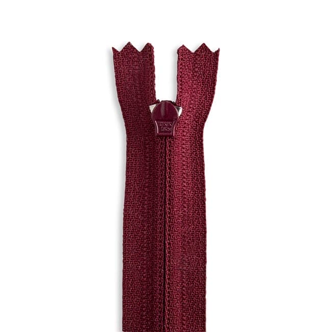 14" Nylon Coil Non-Separating Zipper - Cranberry - YKK-Zipper-8