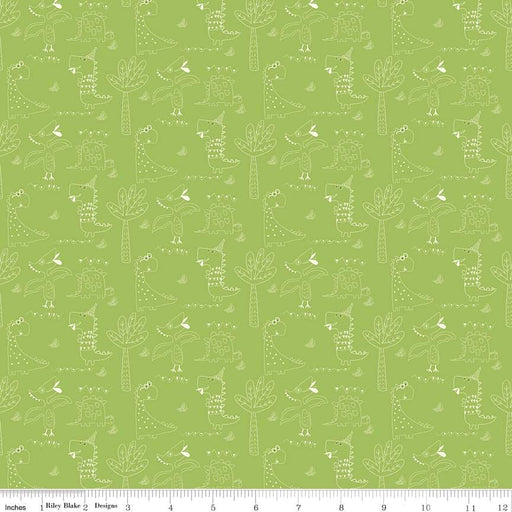 Eat Your Veggies! Dinosaurs - Per Yard -  by Sandy Gervais for Riley Blake Designs - C11111 Green-RebsFabStash