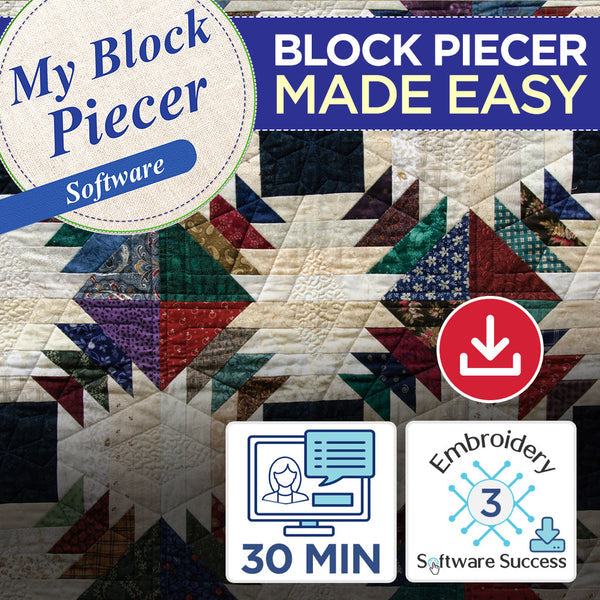 My Block Piecer Embroidery Software - DIME - use your embroidery machine to piece your blocks to perfection!