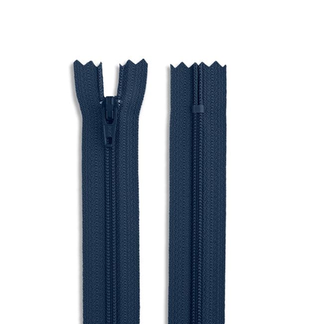 14" Nylon Coil Non-Separating Zipper - Navy - YKK-Zipper-25
