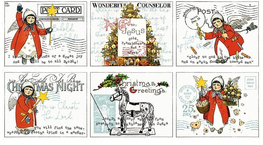 Clearance! All About Christmas - PROMO Fat Quarter Bundle- (18) 18"x 21" pieces + (5) 24" Panels from the collection! Janet Wecker Frisch for Riley Blake Designs