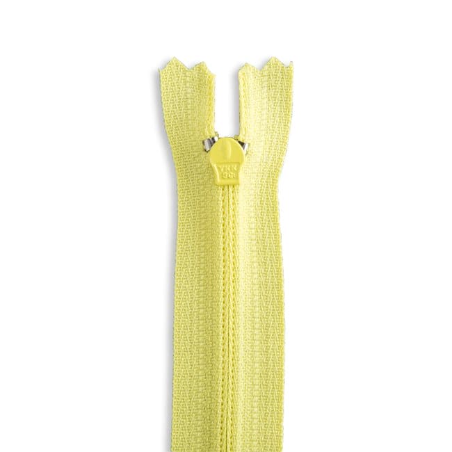 14" Nylon Coil Non-Separating Zipper - Yellow - YKK-Zipper-12