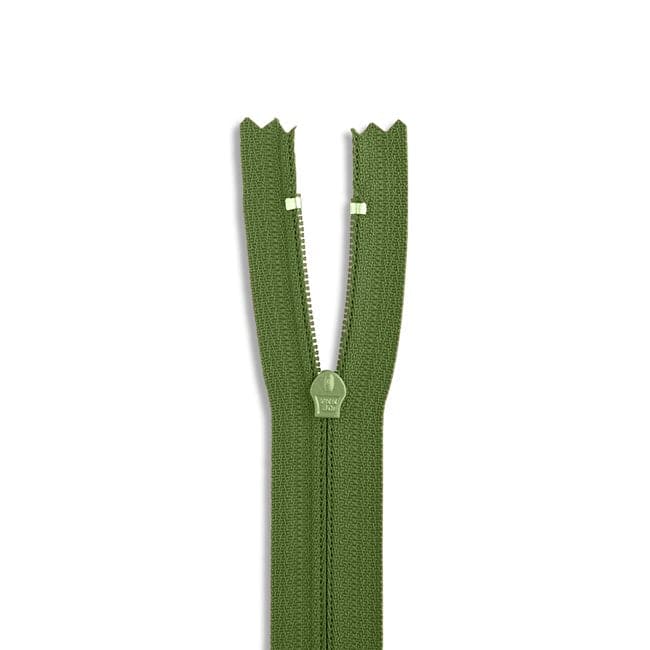 14" Nylon Coil Non-Separating Zipper - Olive Green - YKK-Zipper-16