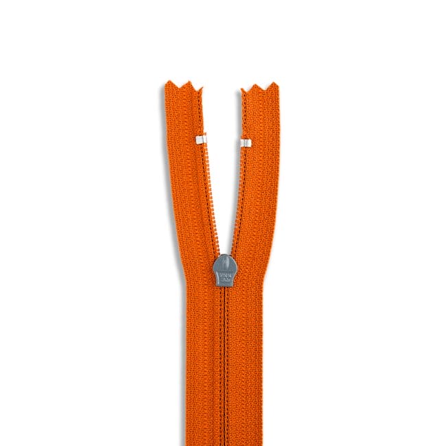 14" Nylon Coil Non-Separating Zipper - Orange - YKK-Zipper-10