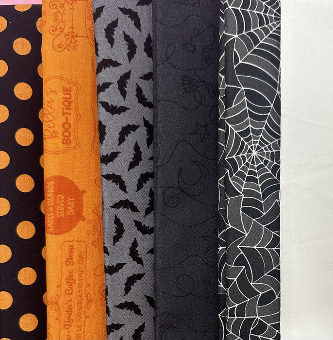 RESTOCKED! Batty - Quilt KIT - 3 Colorways - pattern by Catherine Cureton for Running Doe Quilts of Villa Rosa Designs - Features Hometown Halloween - 56" x 70"