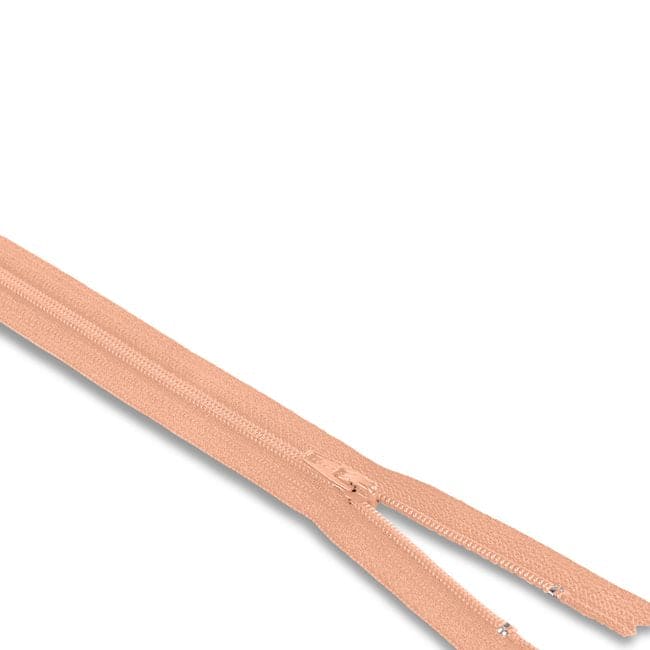 14" Nylon Coil Non-Separating Zipper - Peach - YKK-Zipper-9