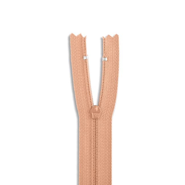 14" Nylon Coil Non-Separating Zipper - Peach - YKK-Zipper-9