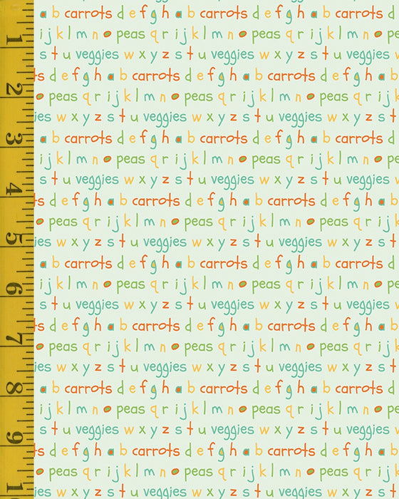 Eat Your Veggies! Alphabet - Per Yard -  by Sandy Gervais for Riley Blake Designs - C11114 Mint-RebsFabStash